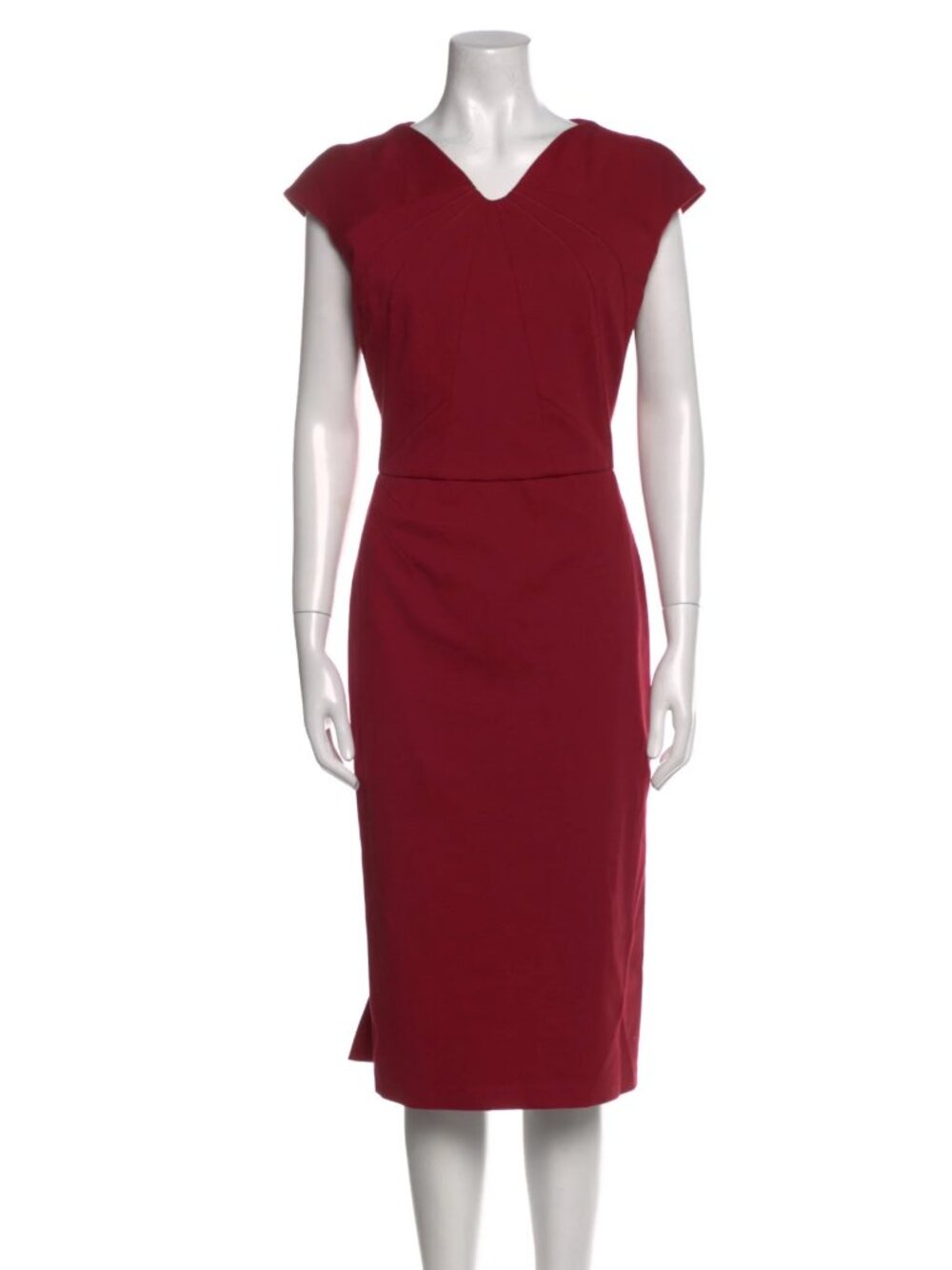 Zac Posen V-Neck Midi Length Dress